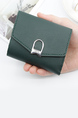 Green Leatherette Credit Card Envelope Wallet