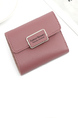 Pink Leatherette Credit Card Photo Holder Trifold Wallet