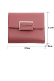 Pink Leatherette Credit Card Photo Holder Trifold Wallet