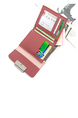 Pink Leatherette Credit Card Photo Holder Trifold Wallet