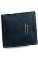 Blue Leatherette Credit Card Photo Holder Bifold Men Wallet