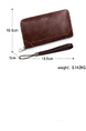 Brown Leatherette Credit Card Photo Holder Clutch Wallet