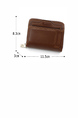 Brown Leatherette Credit Card Photo Holder Coin Purse Men Wallet