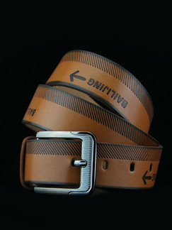 Brown Vintage Buckle Leather Men Belt