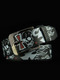 Red Black and White Hip-Hop Printed Causal Leather Men Belt  
