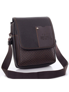 Brown Leather Commercial Casual Crossbody Men Bag