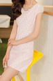 Pink Shift Above Knee Plus Size Cute Dress for Casual Evening Party
