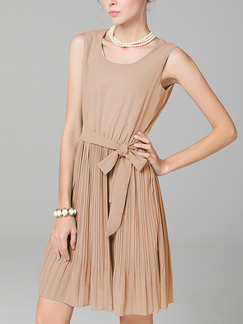 beige casual dress