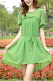 Green Shift Above Knee Plus Size Dress for Casual Party Beach
