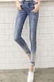 Blue Long Denim Pants for Casual