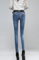 Blue Long Denim Pants for Casual