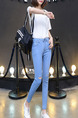 Blue Long Denim Pants for Casual