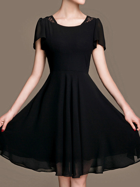 black fit and flare