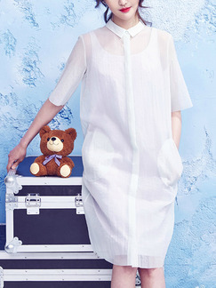 cheap white shirt dress
