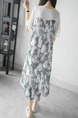 Grey Shift Midi Plus Size Dress for Casual