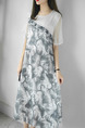 Grey Shift Midi Plus Size Dress for Casual