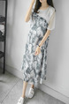 Grey Shift Midi Plus Size Dress for Casual