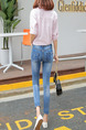 Blue Long Denim Pants for Casual