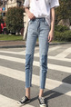 Blue Long Denim Pants for Casual