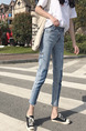 Blue Long Denim Pants for Casual