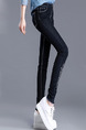 Black Long Denim Pants for Casual Office