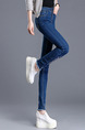 Blue Long Denim Pants for Casual