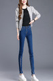 Blue Long Denim Pants for Casual