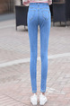 Blue Long Denim Pants for Casual