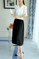 Black and White Two Piece Shirt Pants Wide Leg Plus Size V Neck Jumpsuit for Casual Office Evening Party