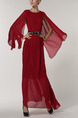 Red Maxi Plus Size Dress for Cocktail Ball Prom