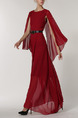 Red Maxi Plus Size Dress for Cocktail Ball Prom