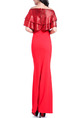 Red Maxi Off Shoulder Plus Size Dress for Cocktail Evening Prom Ball