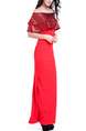 Red Maxi Off Shoulder Plus Size Dress for Cocktail Evening Prom Ball