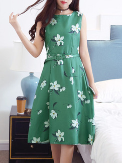 green and white dress for party