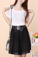 White Black Above Knee Fit & Flare Plus Size Dress for Casual Party Office