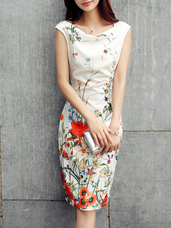 floral dress knee length