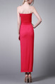 Red Maxi Strapless Dress for Cocktail Evening Party