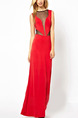 Red Maxi Plus Size Dress for Party Evening Cocktail