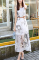 White Shift Midi Floral Plus Size Dress for Casual Beach