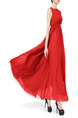 Red Maxi Halter Plus Size Dress for Prom Bridesmaid Ball
