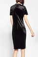 Black Sheath Knee Length Dress for Cocktail Evening Party