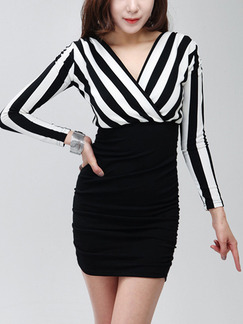 black and white plus size cocktail dress
