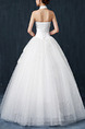 White Halter Ball Gown Beading Appliques Embroidery Dress for Wedding