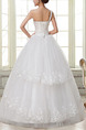 White One Shoulder Ball Gown Beading Embroidery Appliques Dress for Wedding