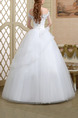 White Off Shoulder Ball Gown Beading Dress for Wedding