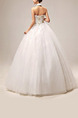 White Halter Ball Gown Beading Embroidery Dress for Wedding