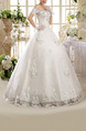 White Off Shoulder Princess Embroidery Appliques Beading Dress for Wedding