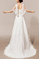 White Strapless Illusion A-Line Embroidery Dress for Wedding