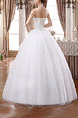 White Halter Illusion Ball Gown Beading Embroidery Dress for Wedding