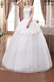 White Halter Illusion Ball Gown Beading Embroidery Dress for Wedding
